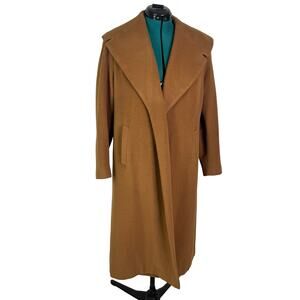 Vintage 1950s Einiger 100% Vicuña Coat Camel Tan Clutch Wrap Swing Jacket